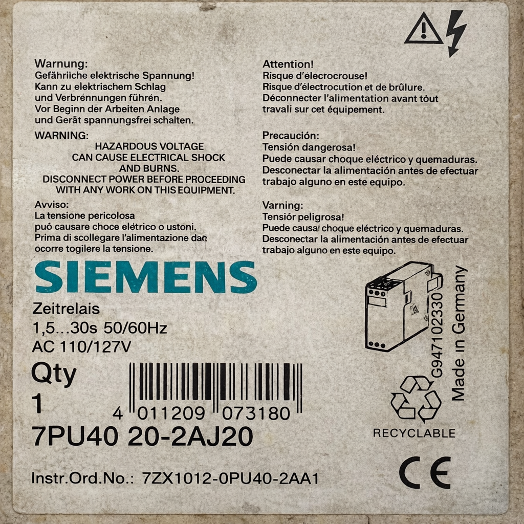 Siemens 7PU4020-2AJ20 Time Delay Module thumbnail