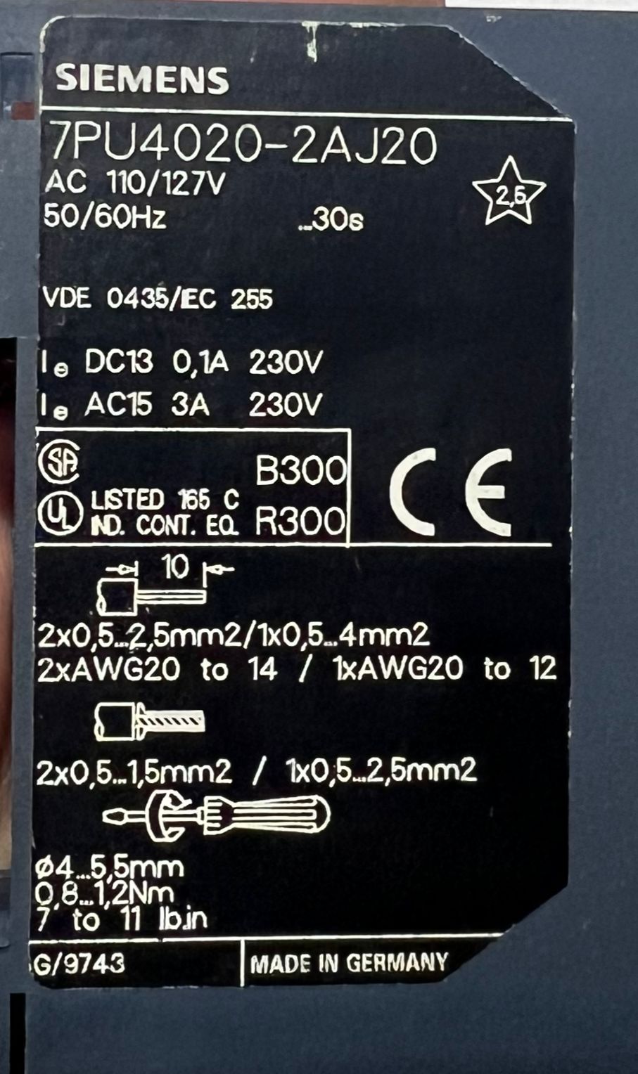 Siemens 7PU4020-2AJ20 Time Delay Module thumbnail
