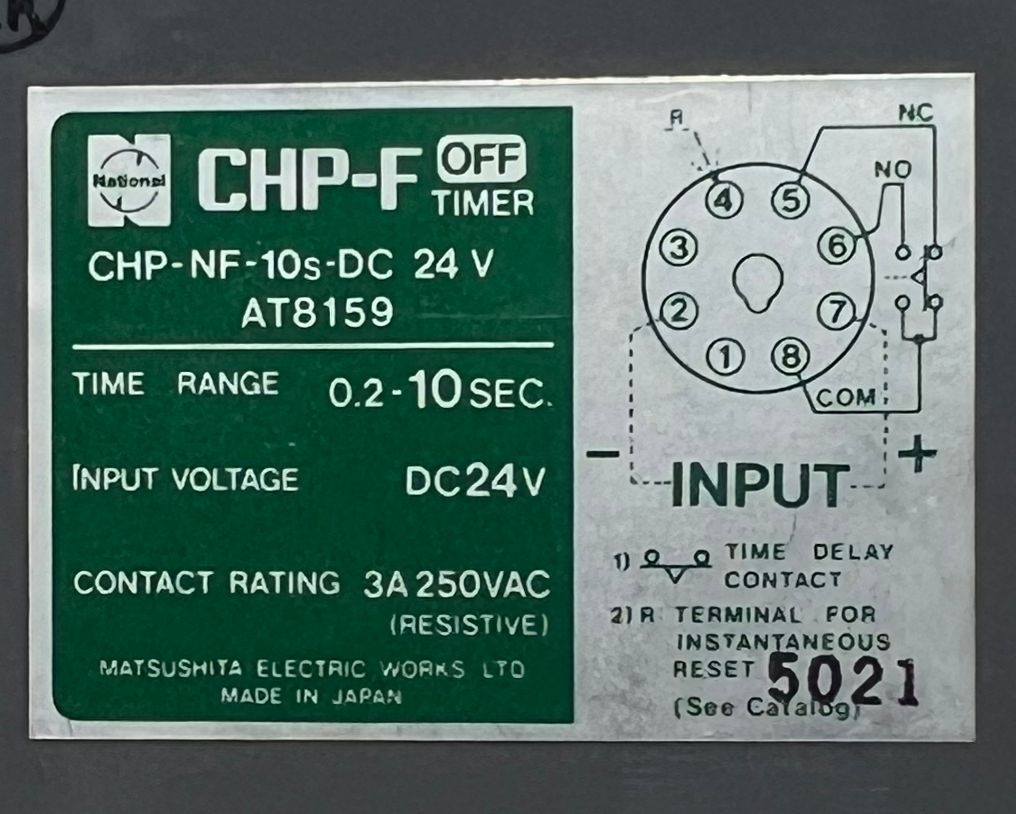 Matsushita Electric Chp-nf-10s-dc Off Timer thumbnail