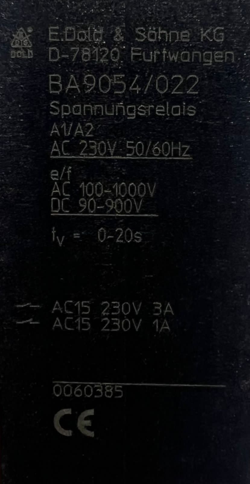 E.dold & Sohne D-78120 Varimeter Relay thumbnail