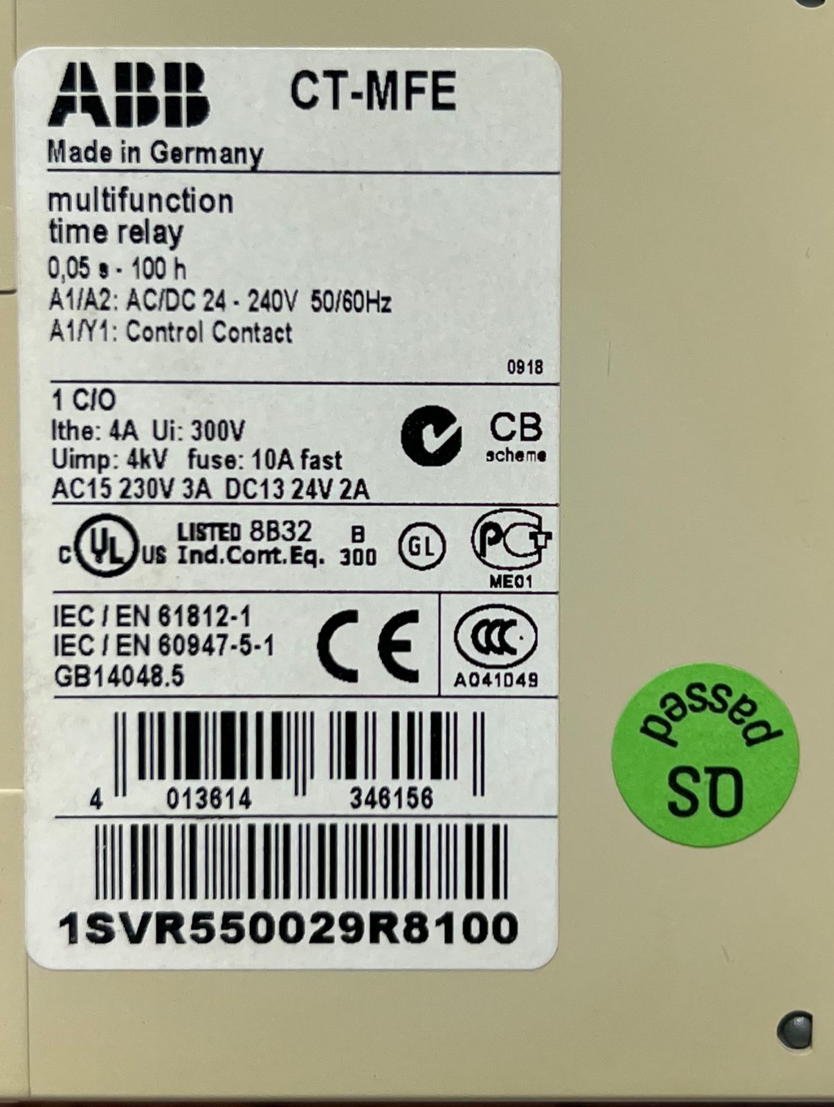 ABB CT-MFE Time Relay thumbnail