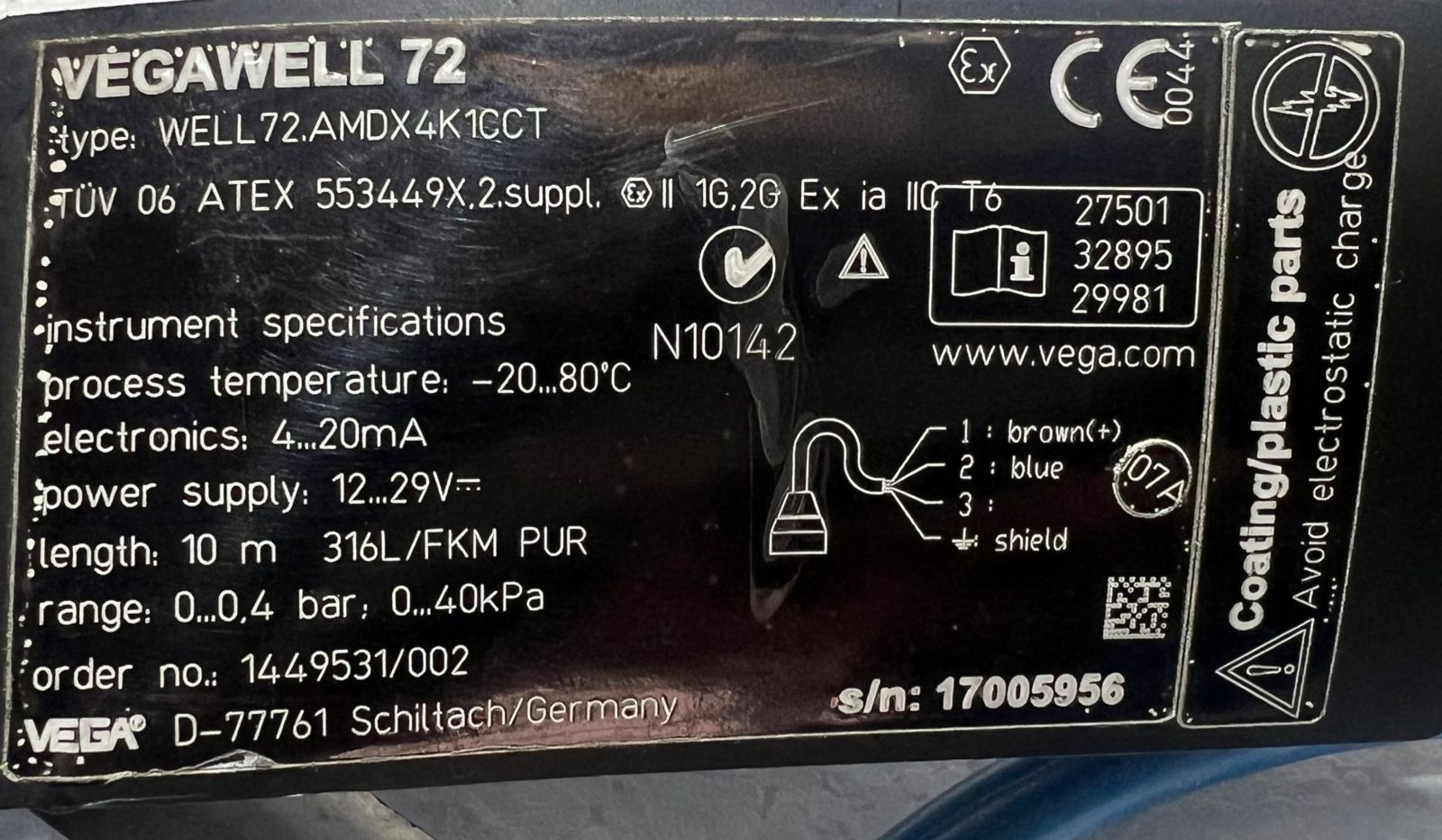 Vega WELL72.AMDX4K1CCT Pressure Measurement Vegawell72 thumbnail