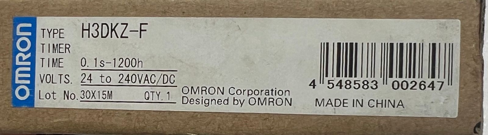 Omron H3DKZ-F Timer Delay Relay thumbnail