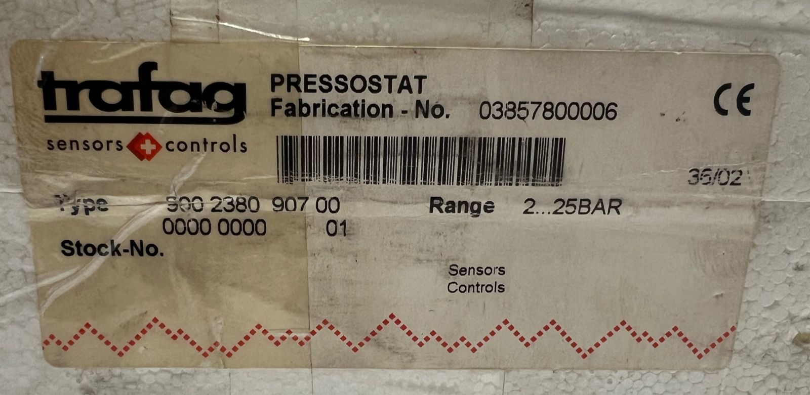 Trafag 900.2380.907 Pressure Switch 40bar thumbnail