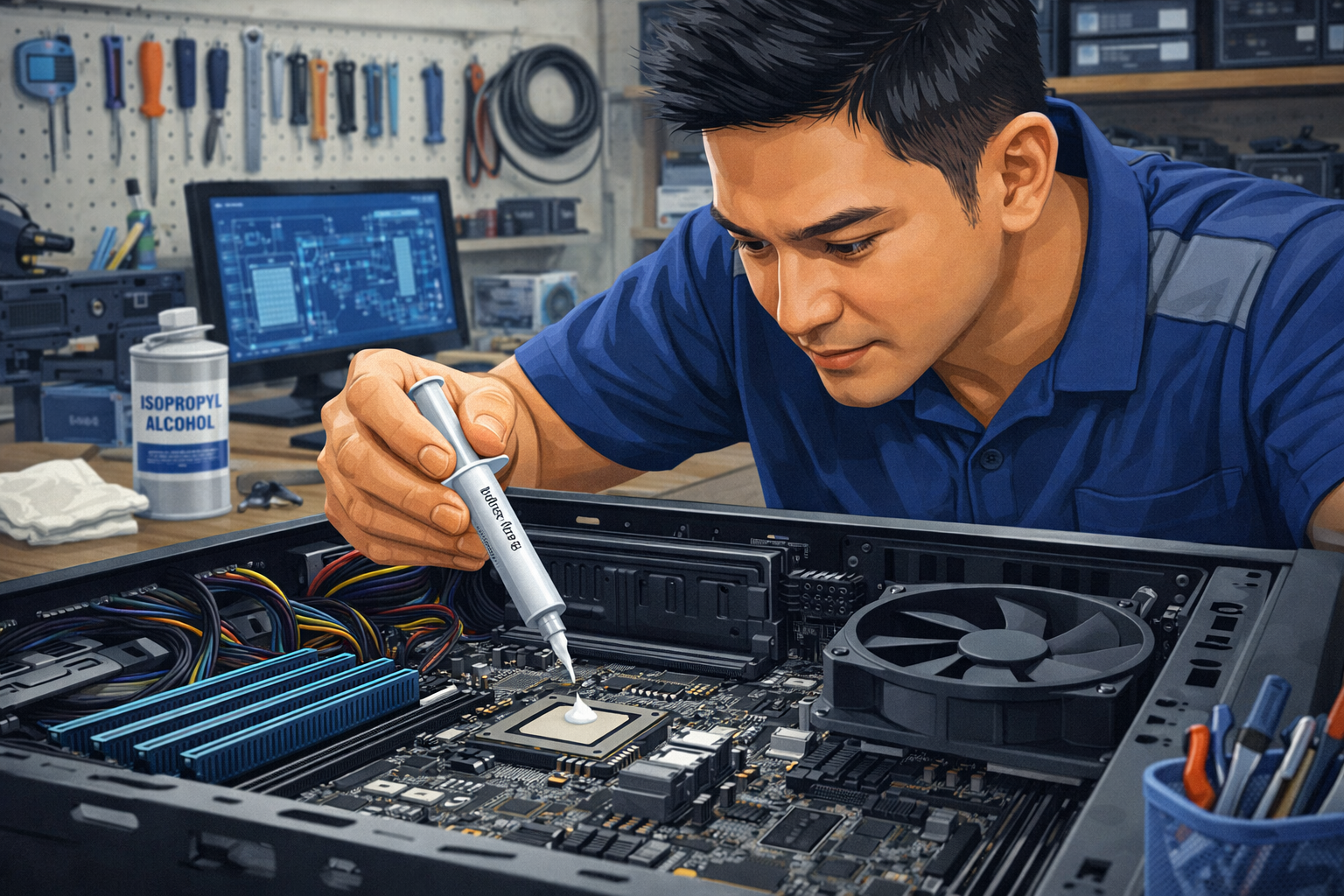 Ilustrasi ganti thermal paste CPU