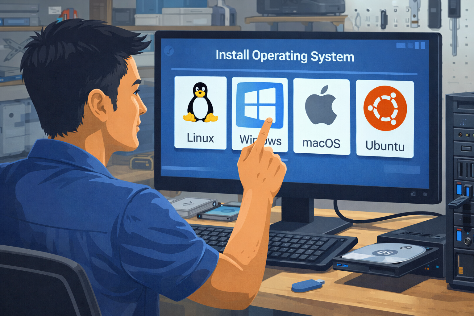 Ilustrasi install ulang windows 11 profesional