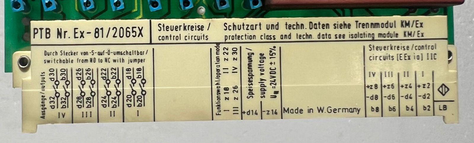 Pepperl+Fuchs EG4-R Y 19759 Intrinsically Safe Control Module thumbnail