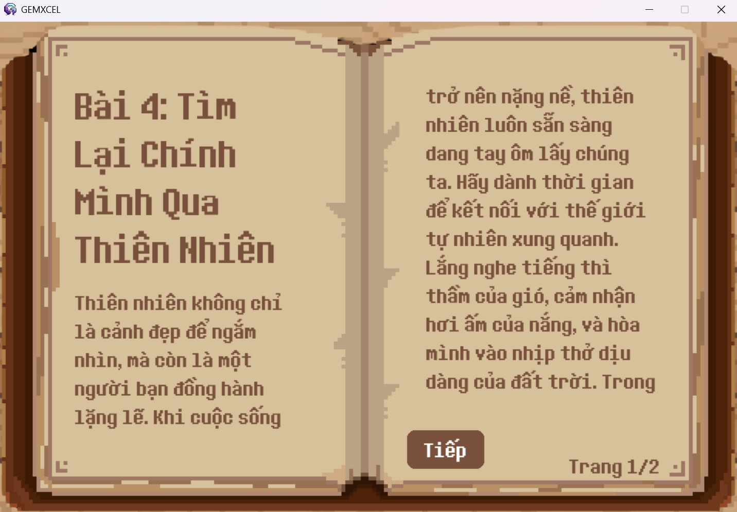 Màn hình bài học