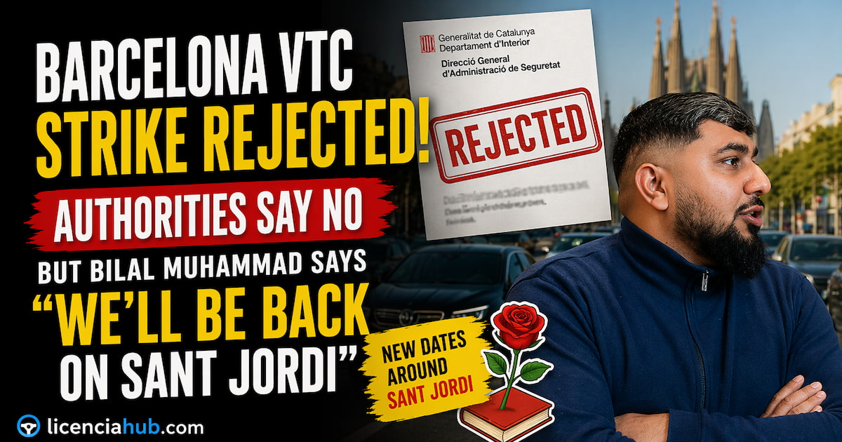 Catalan Authorities Reject Barcelona VTC Strike – Bilal Muhammad Announces New Dates on Sant Jordi