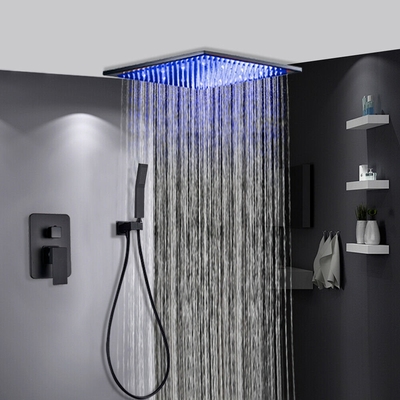 Rain shower set with wide overhead shower head for KSA bathrooms
