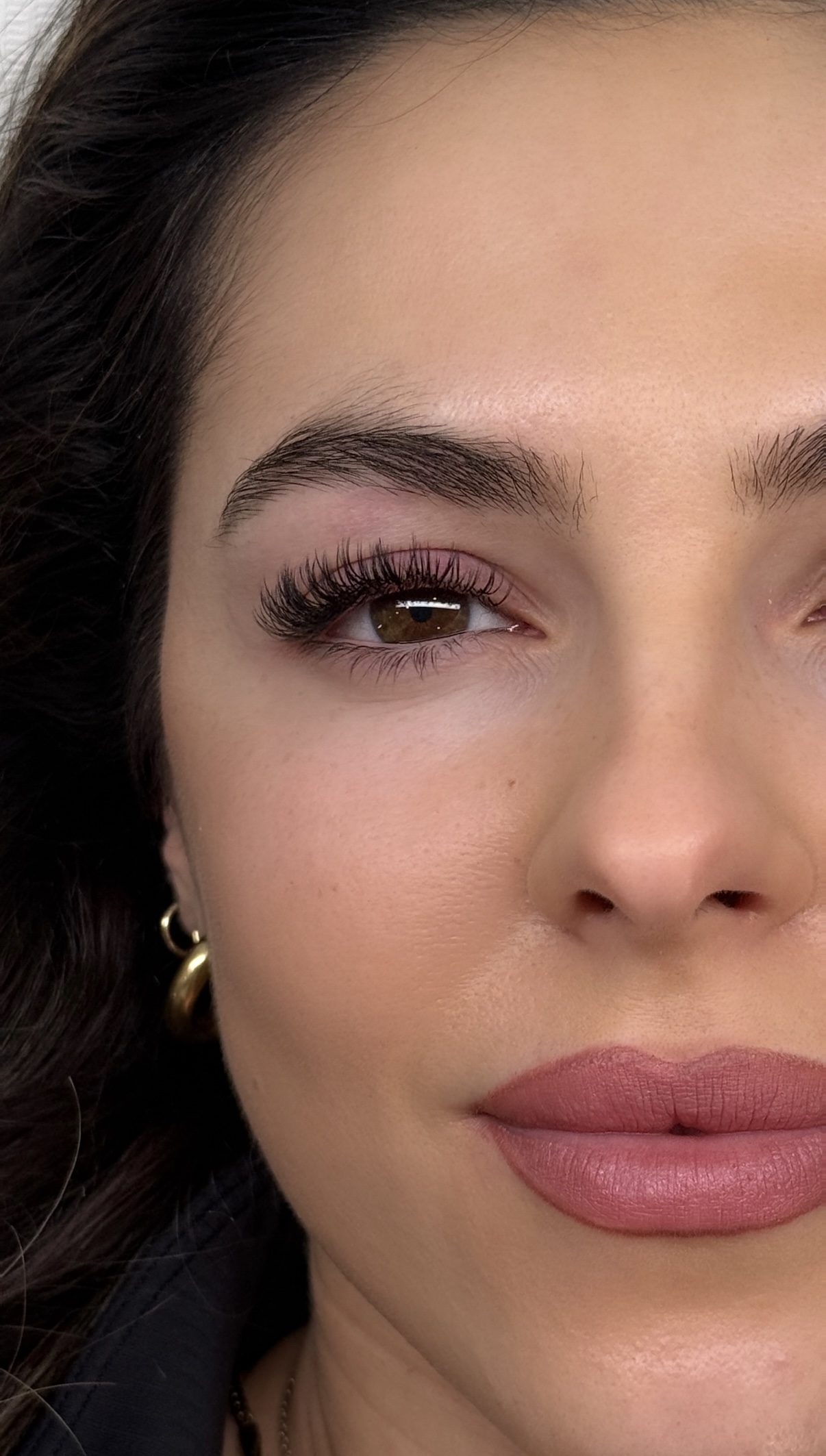 Lash extension client portrait