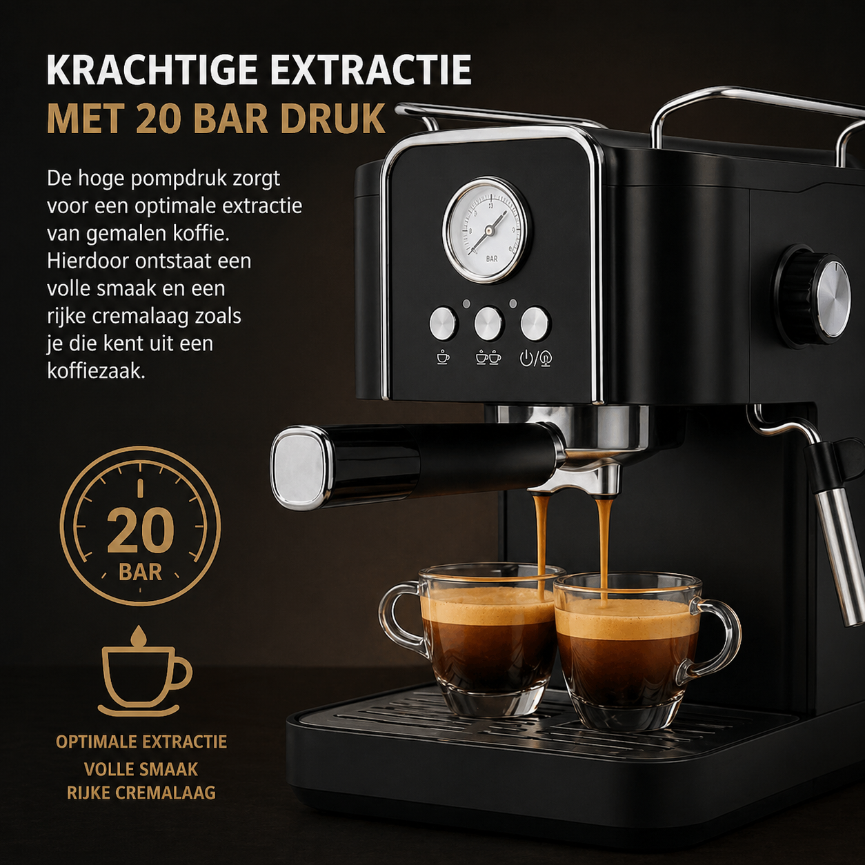 Koffiemachine met espresso