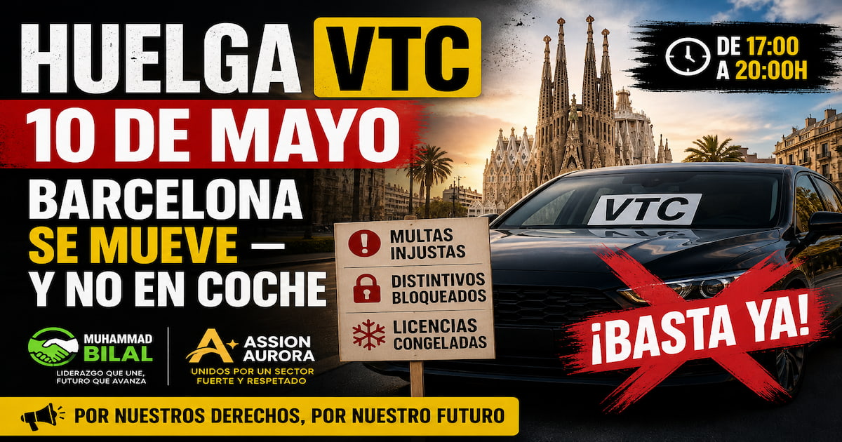 El Sector VTC Para. El 10 de Mayo, Barcelona Se Mueve — Y No en Coche