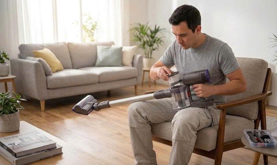 Kiểm tra máy hút bụi trước khi sử dụng