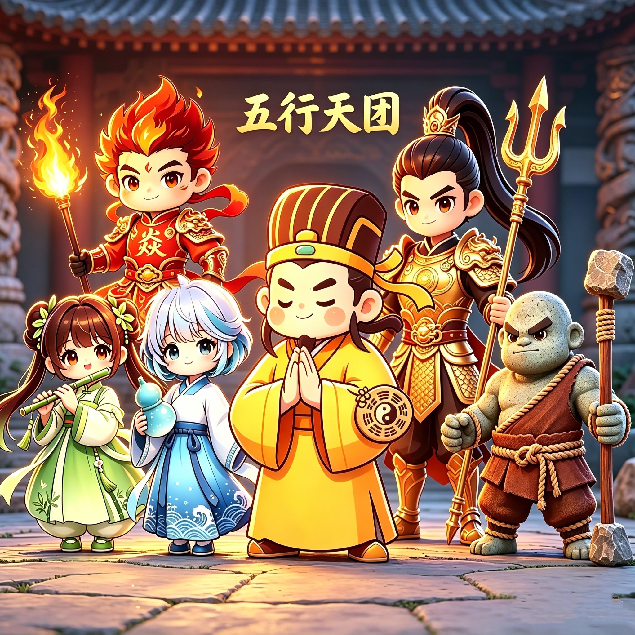 五行天团角色合照