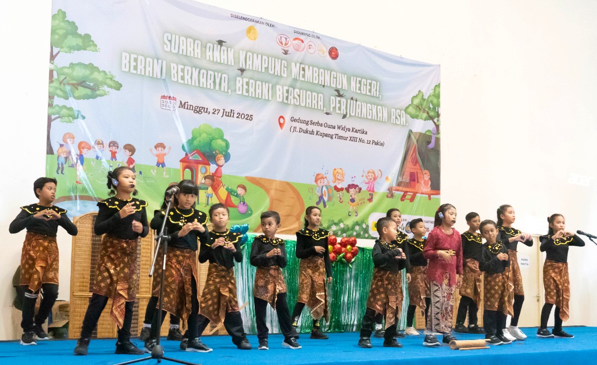 Poster acara pentas seni Hari Anak Nasional 2025