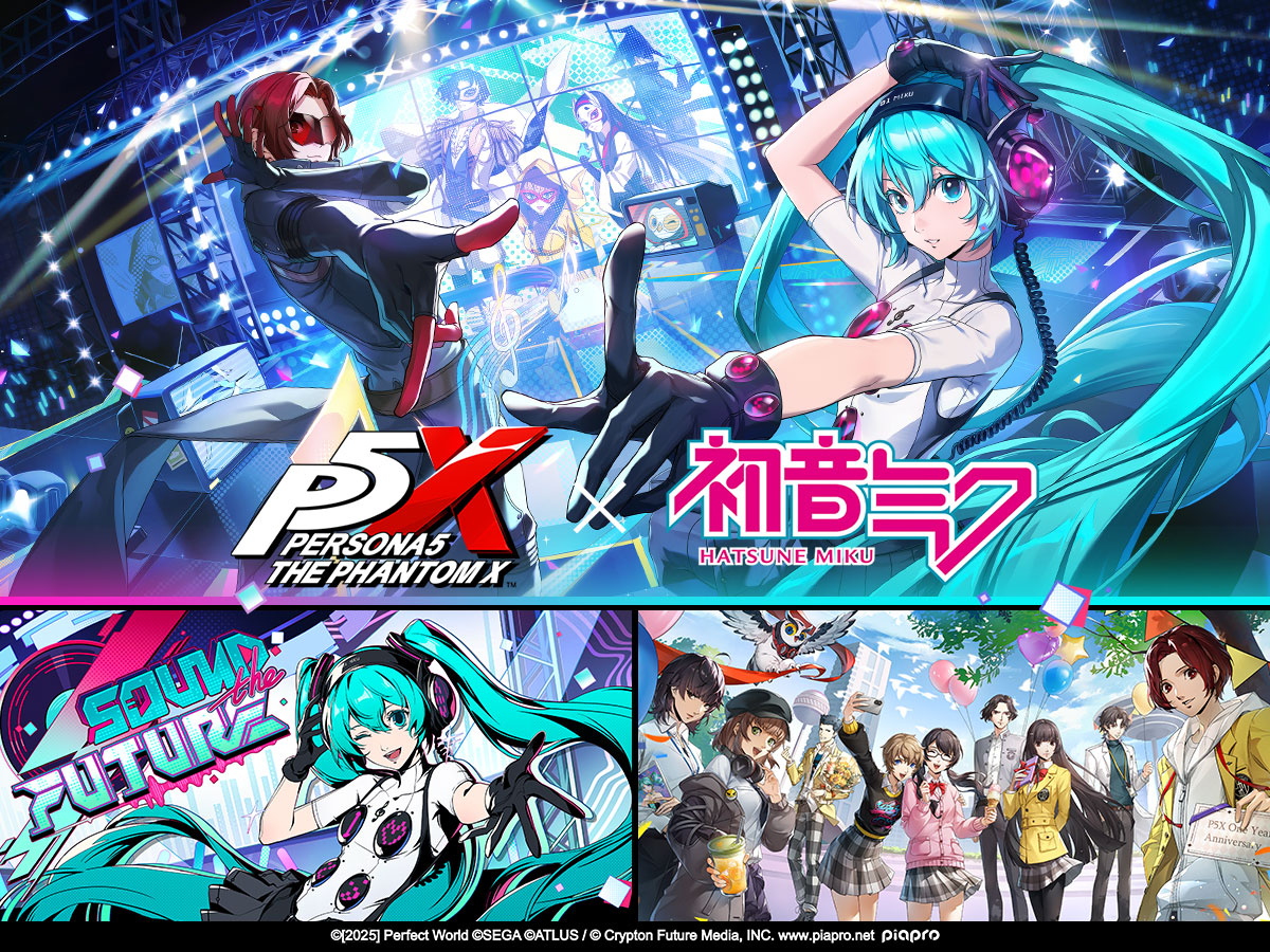 Persona5 The Phantom X เวอร์ชัน 4 4 เปิดตัวความร่วมมือระดับโลกกับ Hatsune Miku พร้อมฉลองครบรอบ 1 ปีอ
