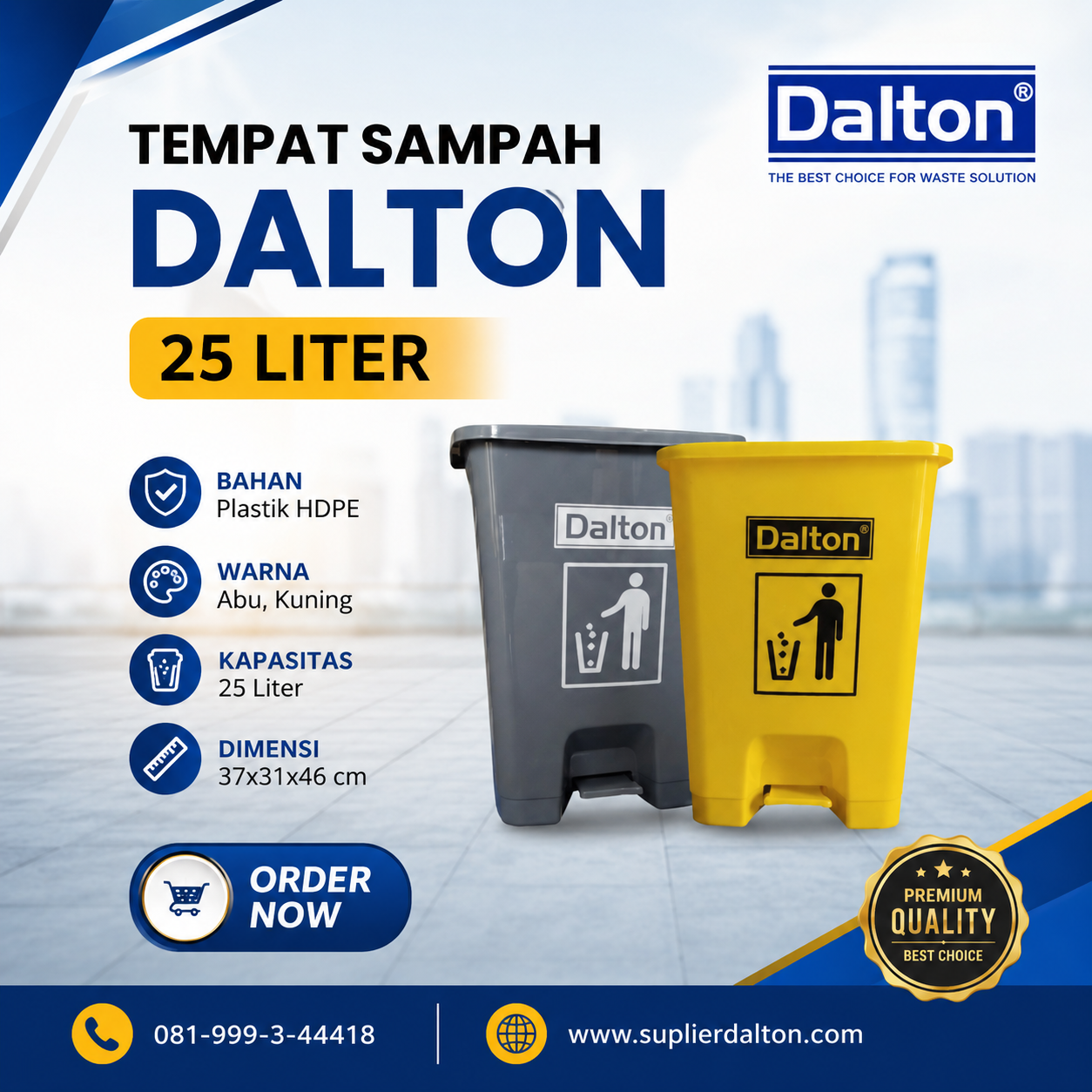 Tempat Sampah Dalton 25 Liter