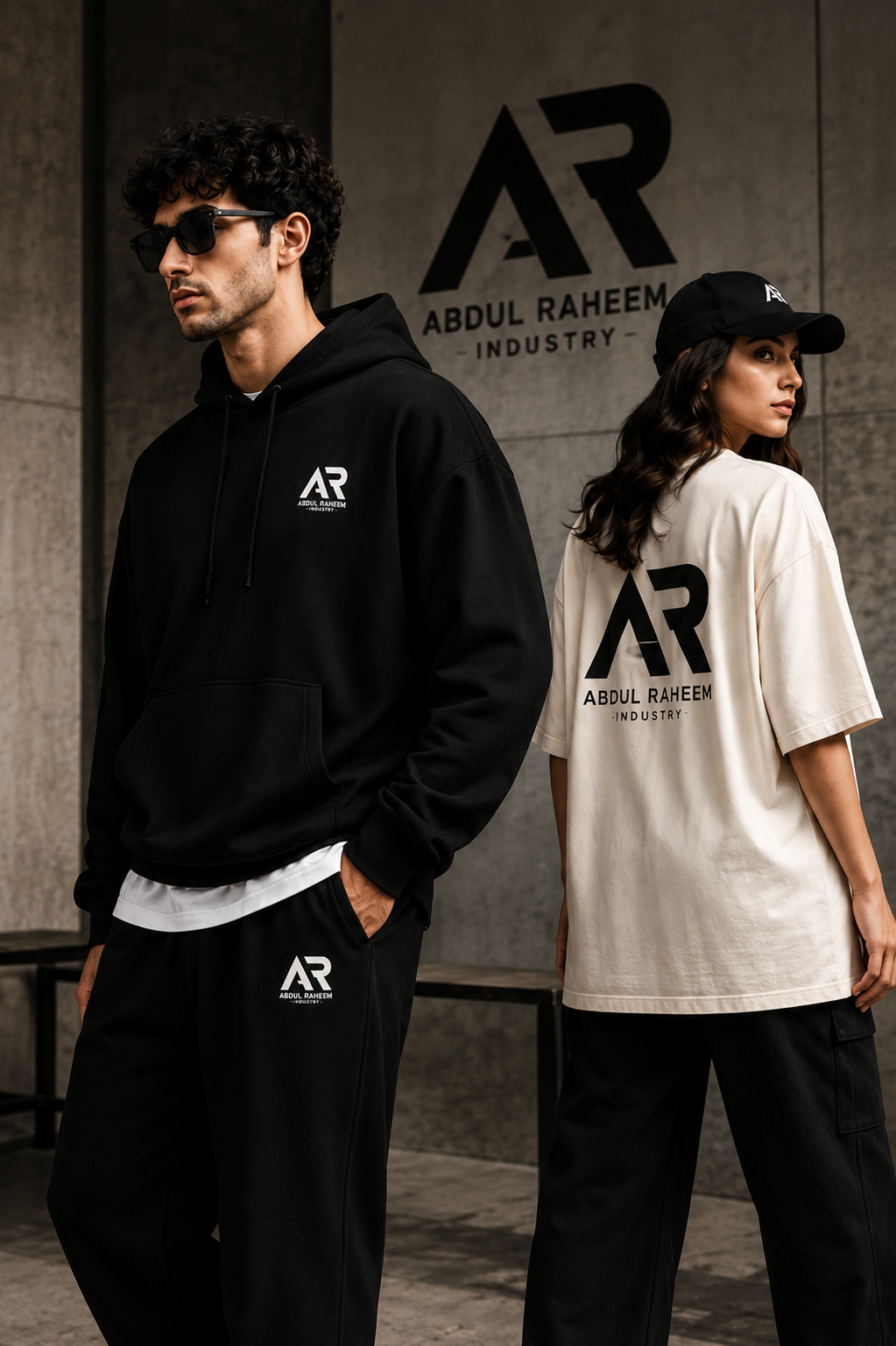 Custom streetwear clothing manufactured by Abdul Raheem Industry featuring private label hoodies and apparel for clothing brands