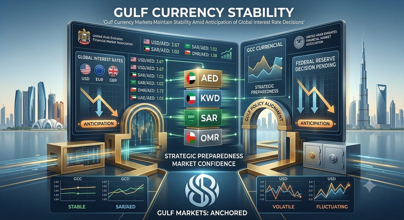 Gulf Currency Markets Maintain Stability Amid Anticipation of Global Interest Rate Decisions