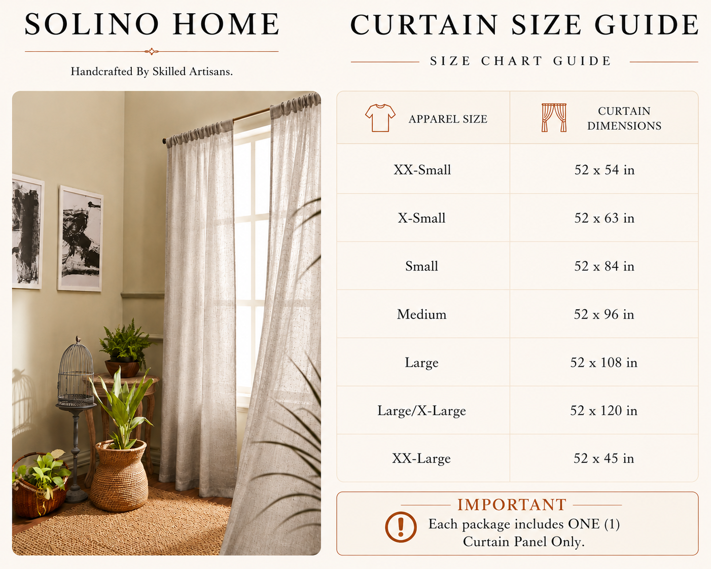 Sheer Linen Curtain Size Guide