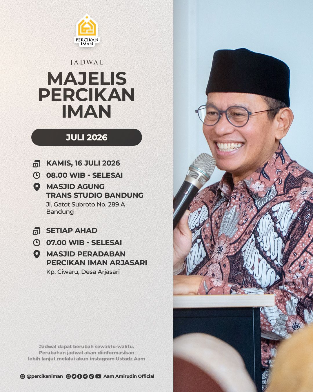 Kajian Rutin Majelis Percikan Iman