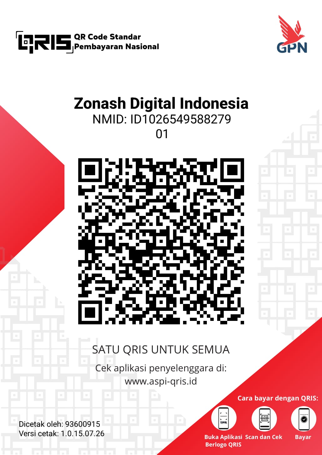 QRIS Zonash Digital Indonesia