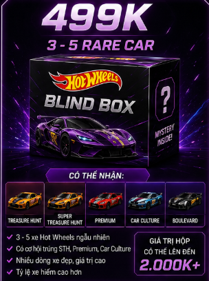 Hot Wheels Blind Box – 499K (3–5 Rare Cars)