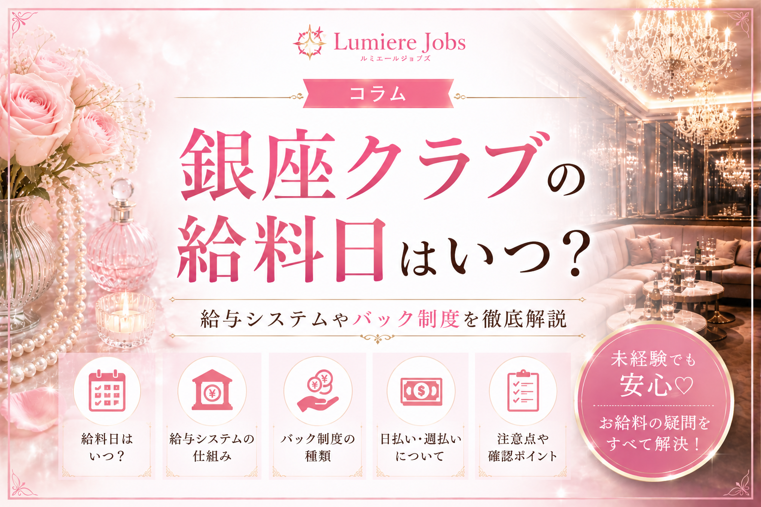 銀座クラブの給料日はいつ?給与システムやバック制度を解説