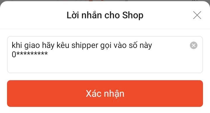 Minh họa cách điền tên người nhận