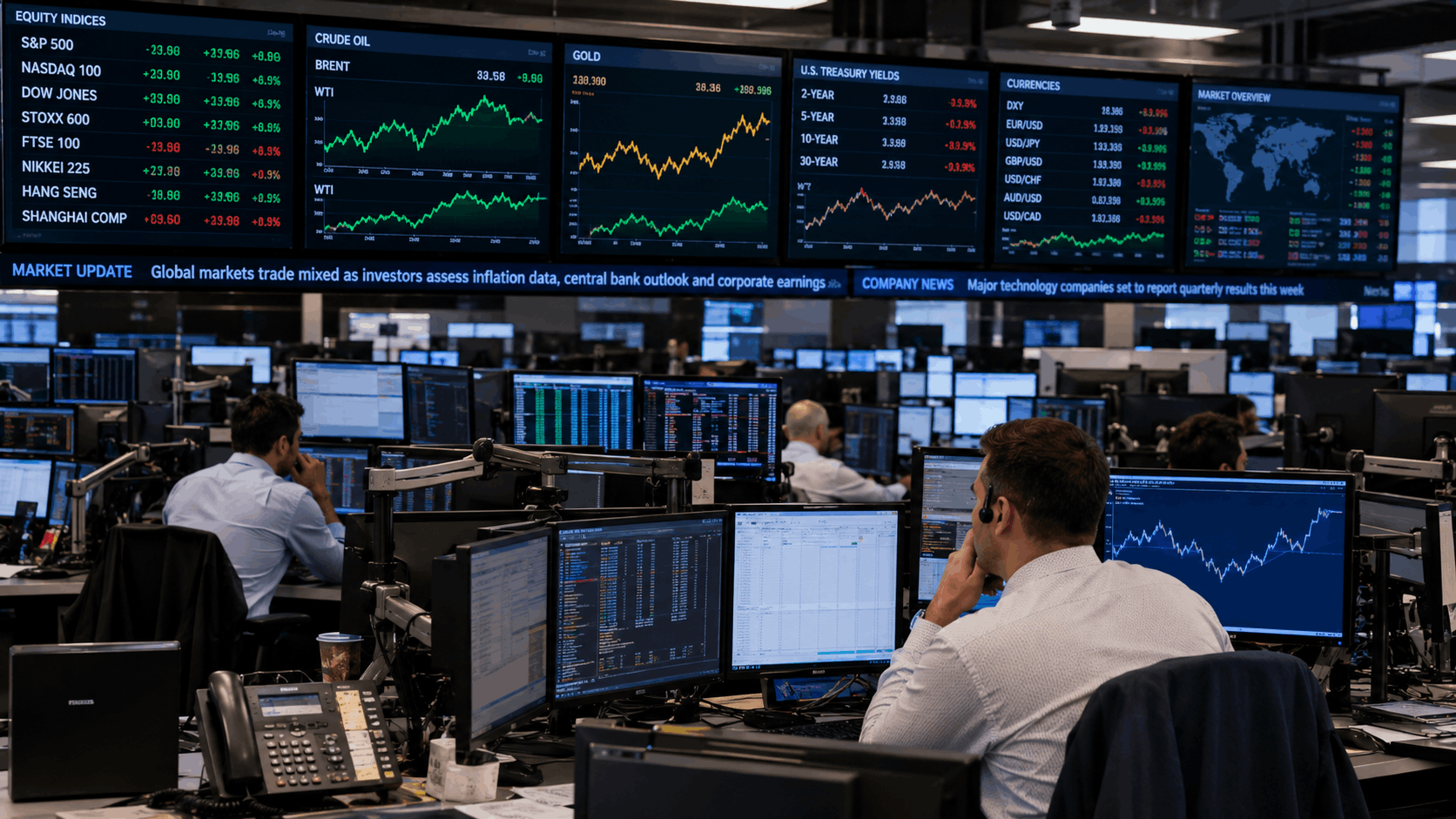 Markets Trade Cautiously Before Alphabet and Tesla Earnings Amid Oil-Led Inflation Concerns