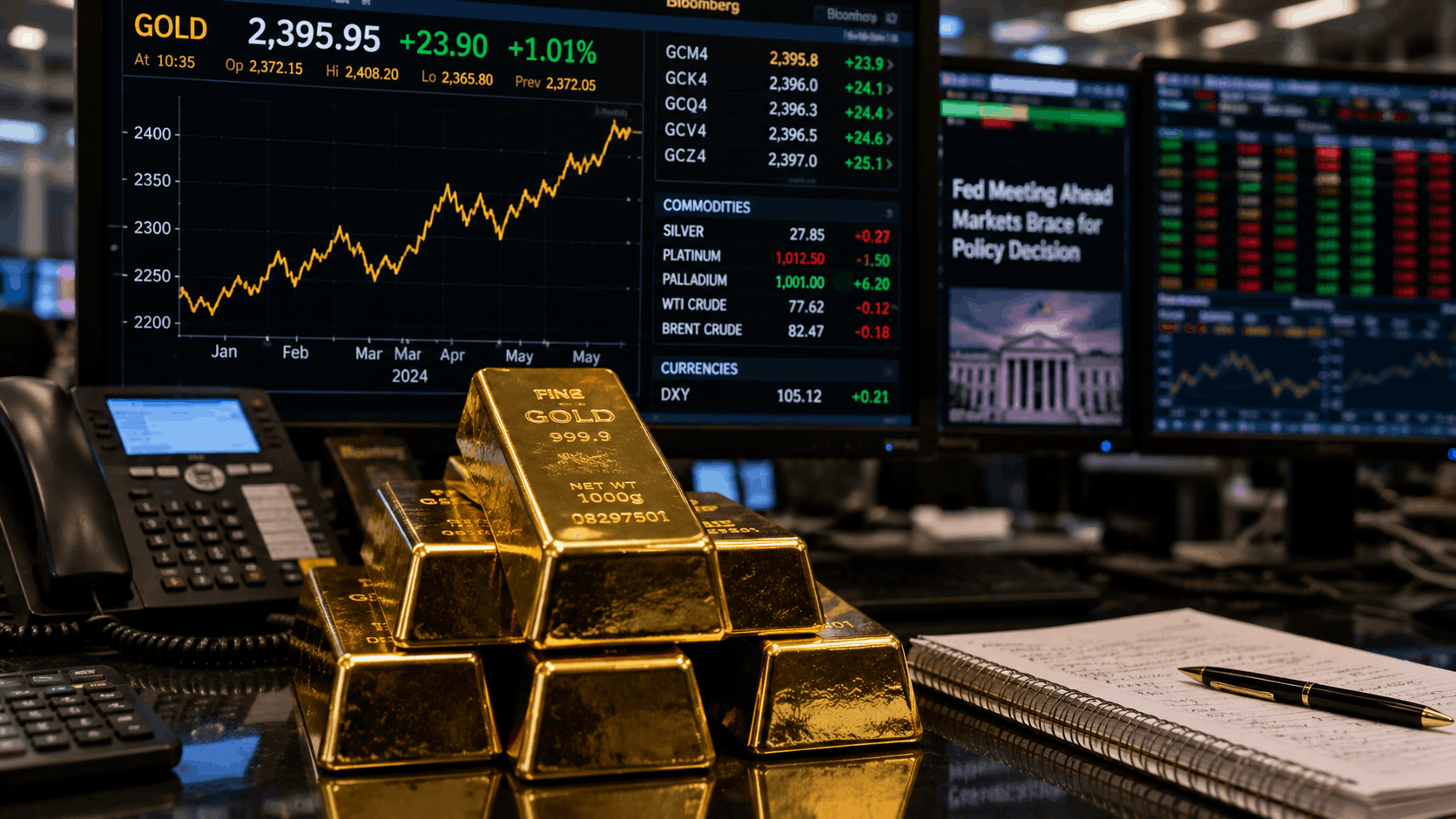 Safe-Haven Buying Pushes Gold Higher Before Federal Reserve Policy Meeting