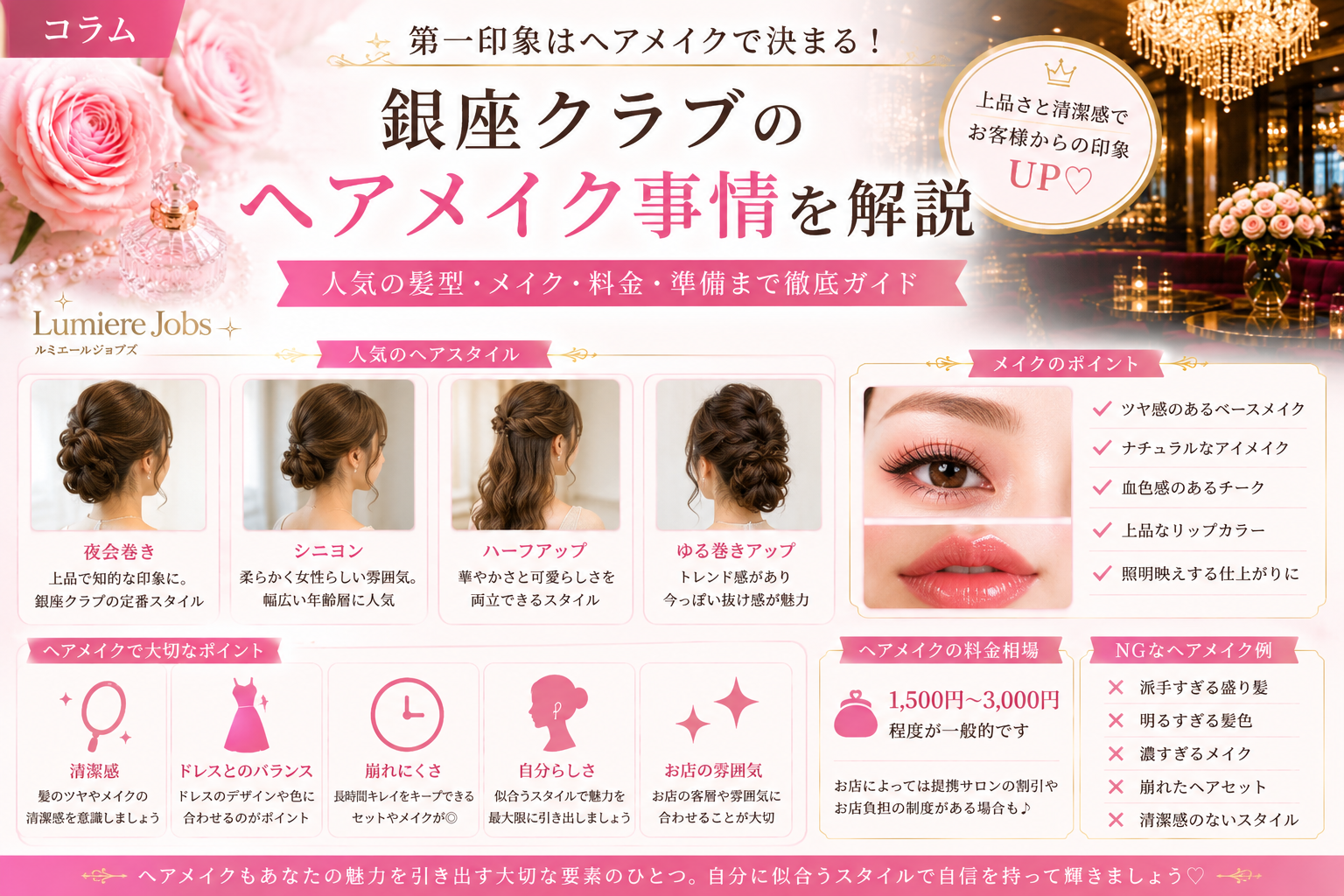 銀座クラブではヘアメイクも「接客」の一部