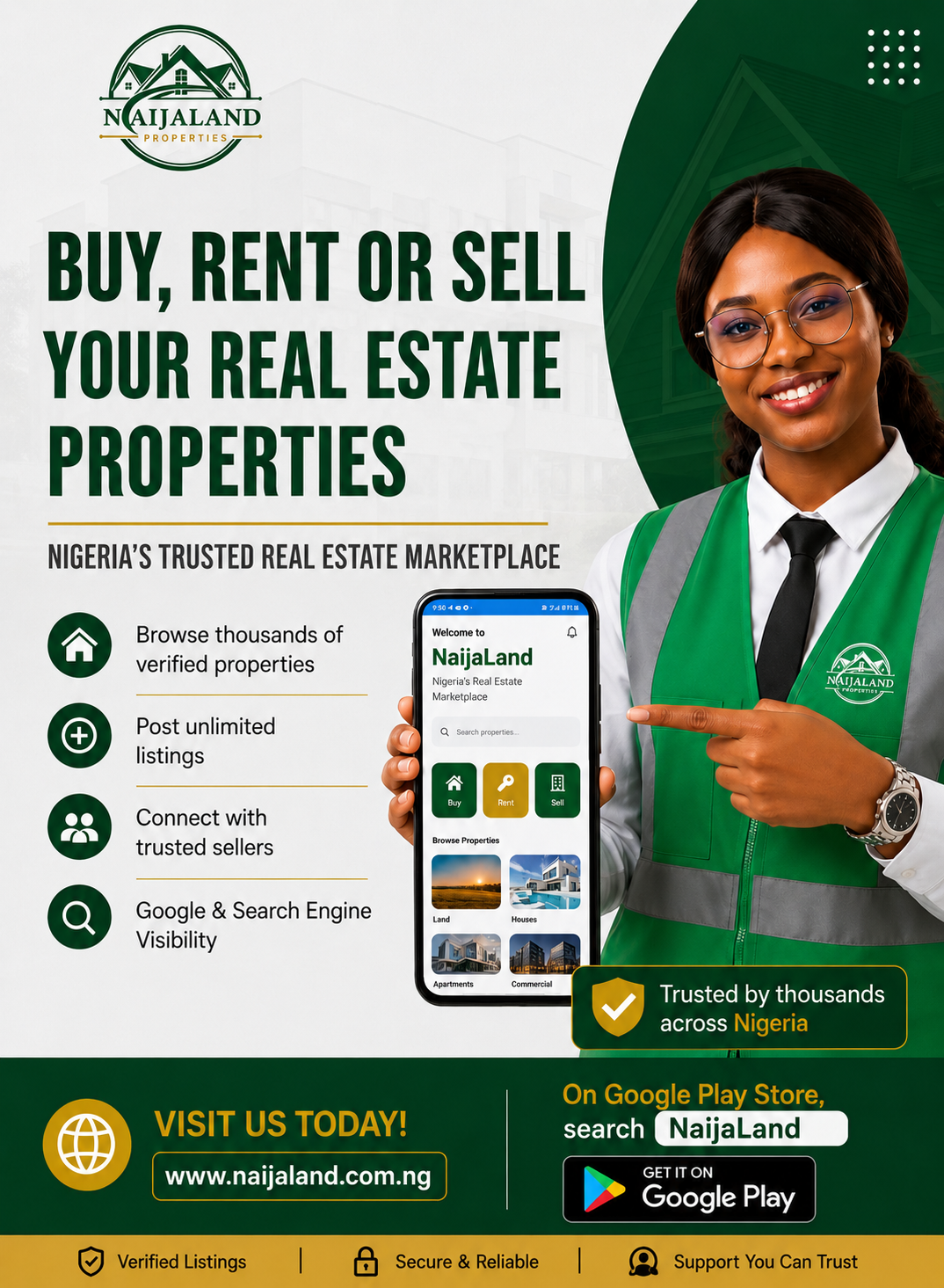 NaijaLand App: Nigeria's Trusted Real Estate Platform to Buy, Rent & Sell Property