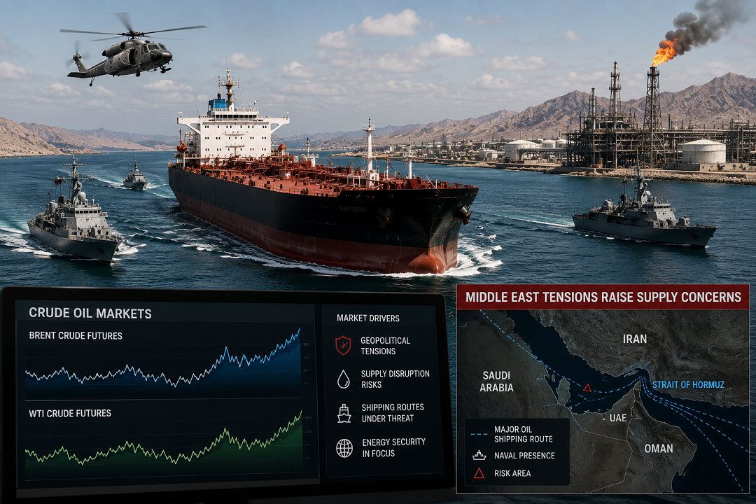 Oil Climbs to Six-Week High as U.S.–Iran Tensions Stoke Supply Fears