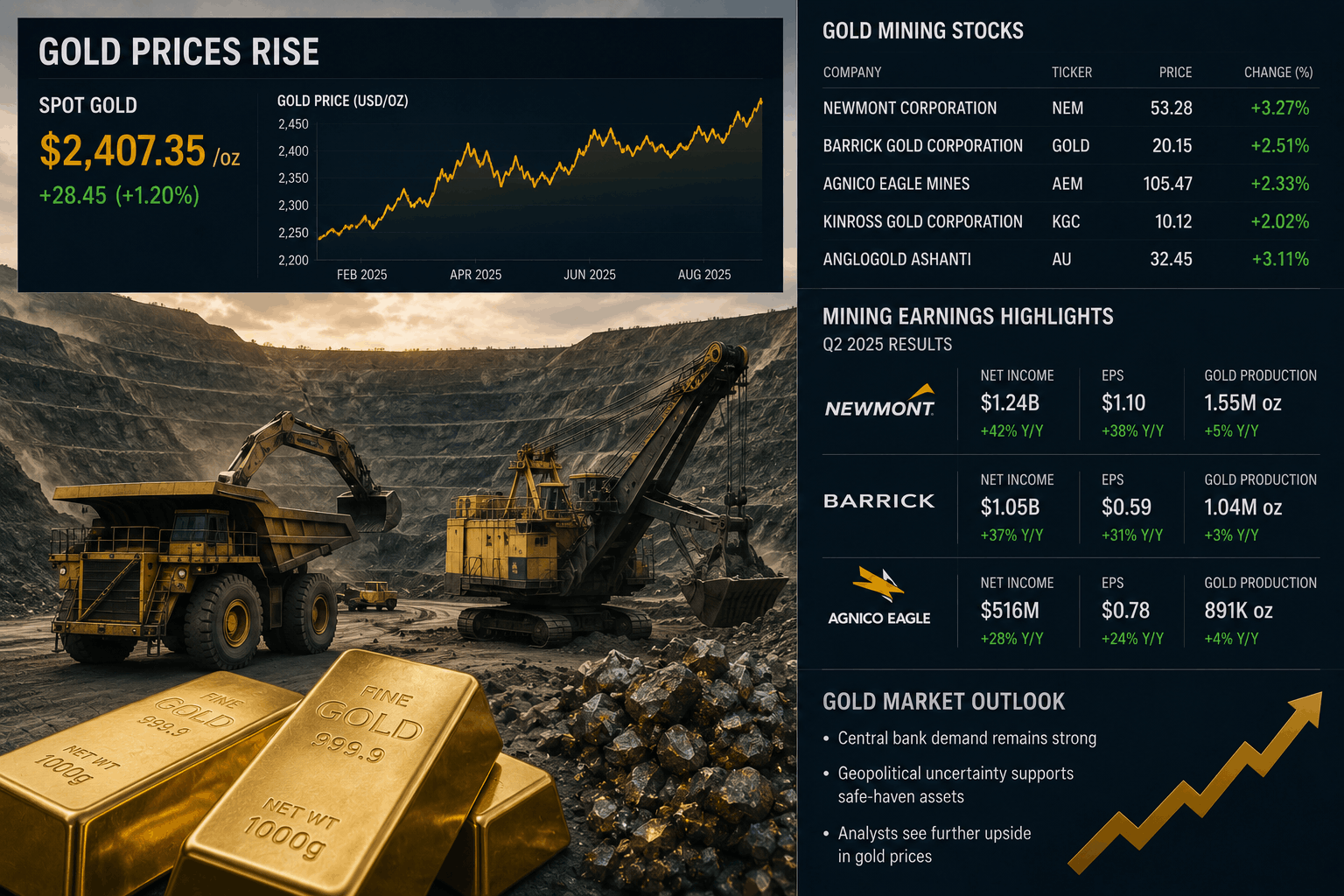Newmont Beats Profit Estimates as Record Gold Prices Offset Lower Production
