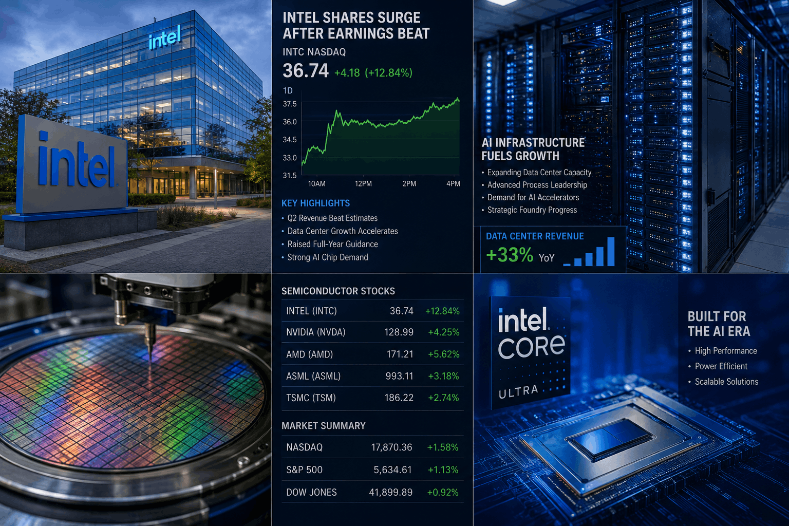 Intel Forecast Tops Estimates as AI Infrastructure Demand Powers Earnings Beat