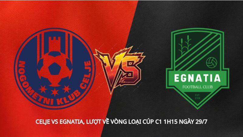 Soi kèo Celje vs Egnatia, lượt về vòng loại Cúp C1 1h15 ngày 29/7