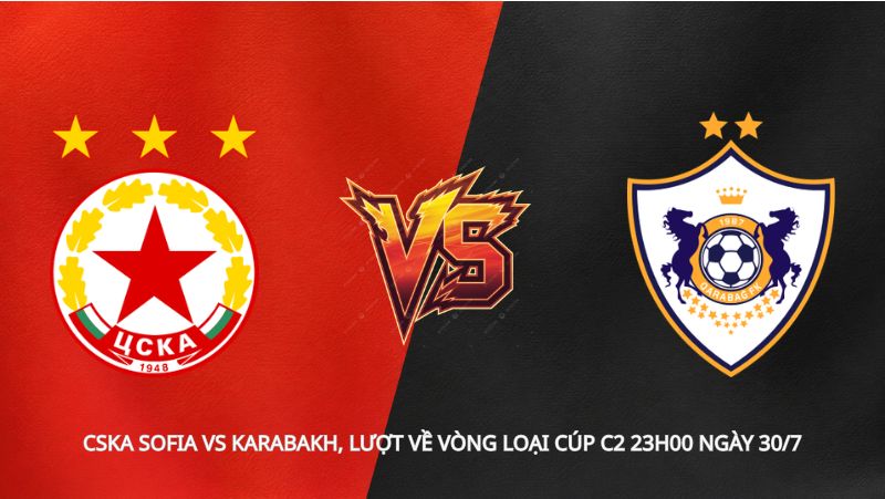 Soi kèo CSKA Sofia vs Karabakh, lượt về vòng loại Cúp C2 23h00 ngày 30/7