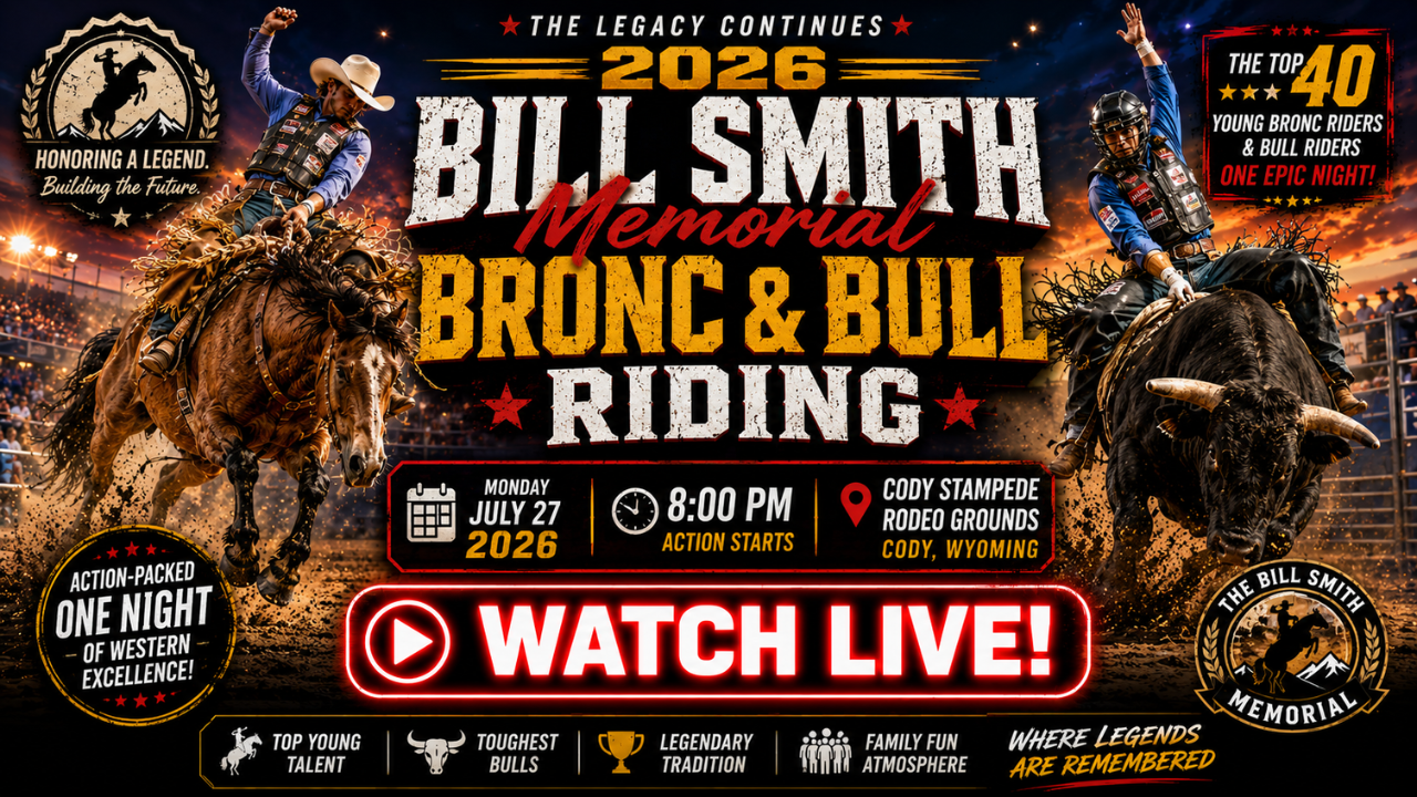 Bill Smith Memorial Bronc & Bull Riding Background Poster