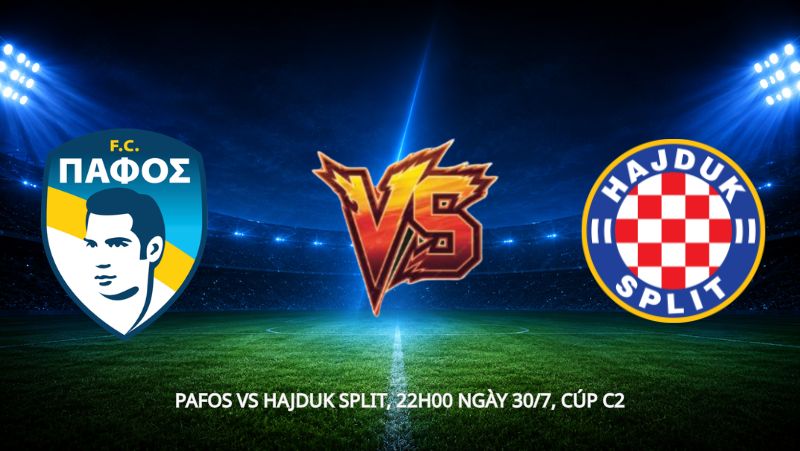 Nhận định bóng đá Pafos vs Hajduk Split, 22h00 ngày 30/7, cúp C2: Pafos gồng mình xóa cách biệt 2 bàn