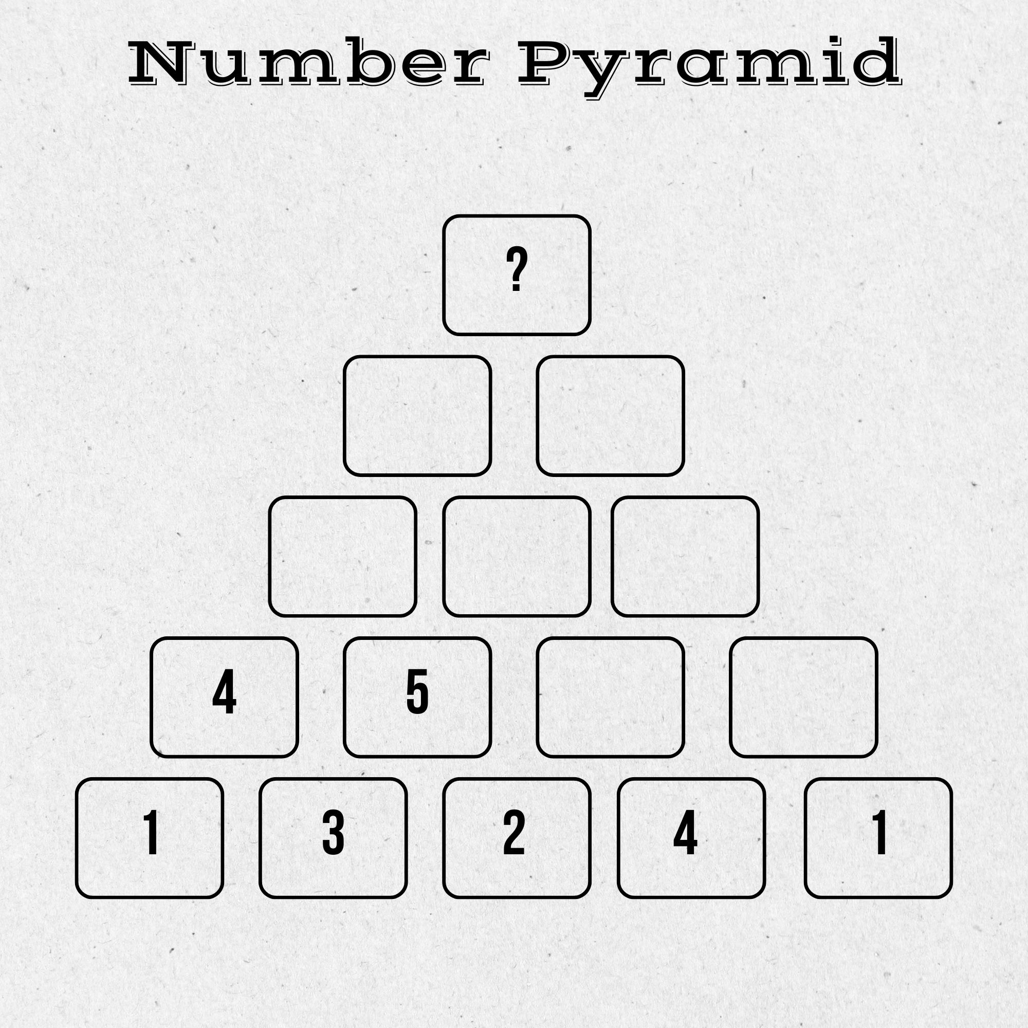 Number pyramid puzzle