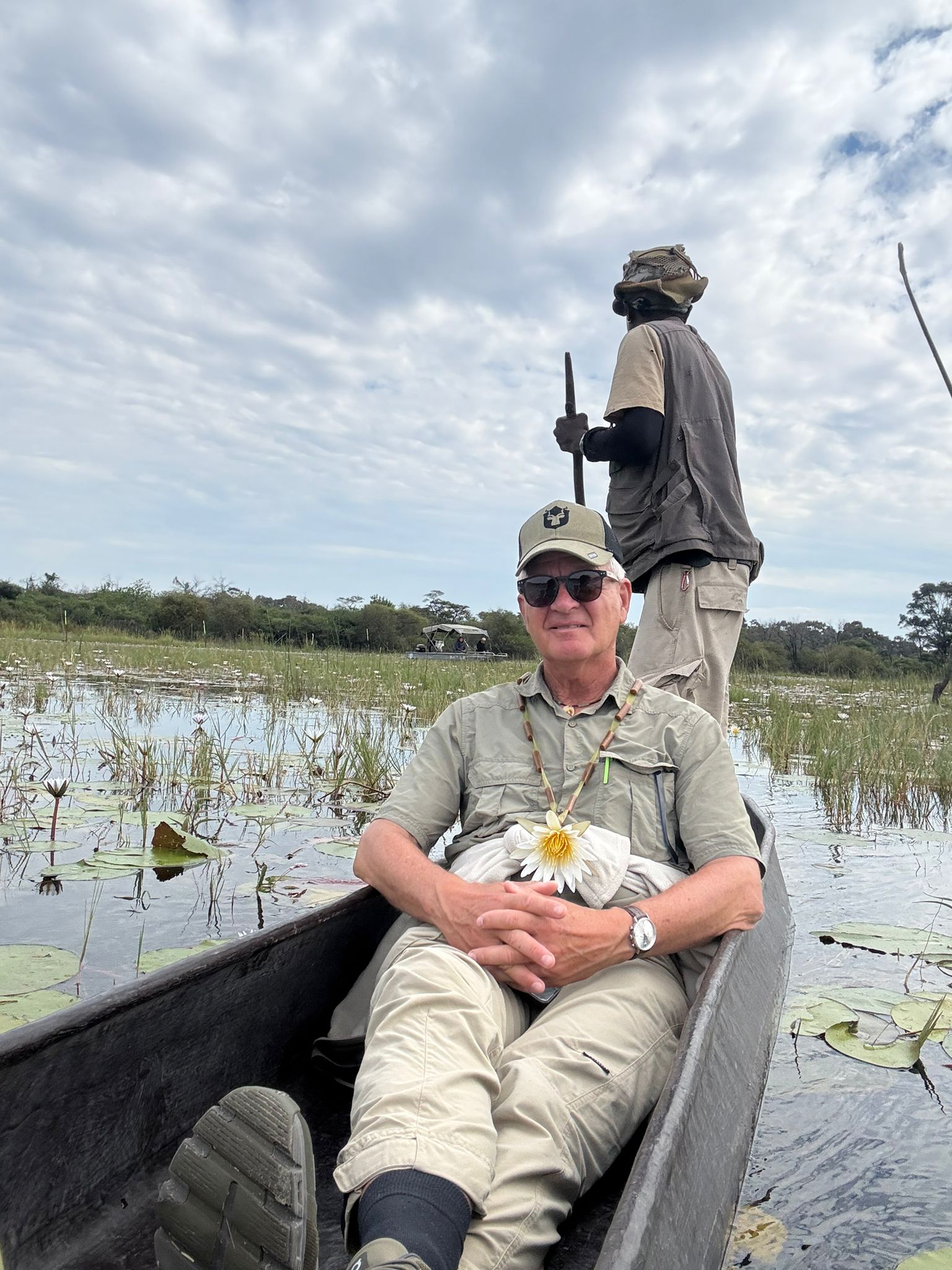 Boat canoe on the Delta