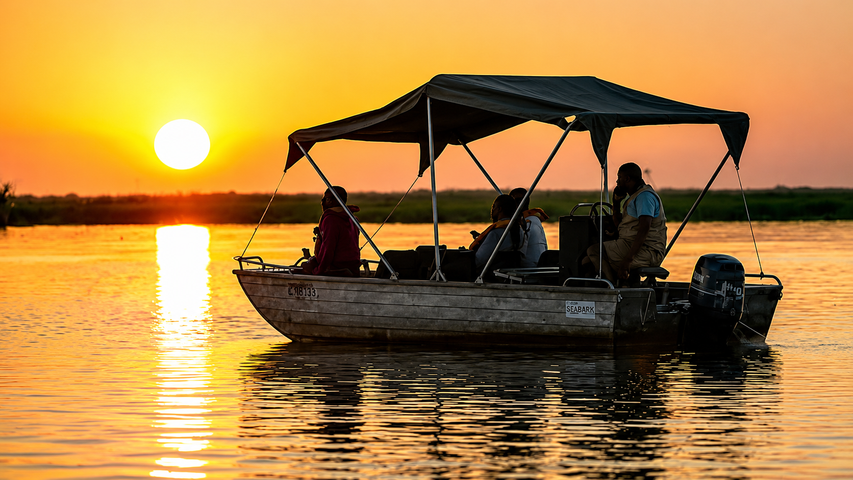 Boat canoe on the Delta