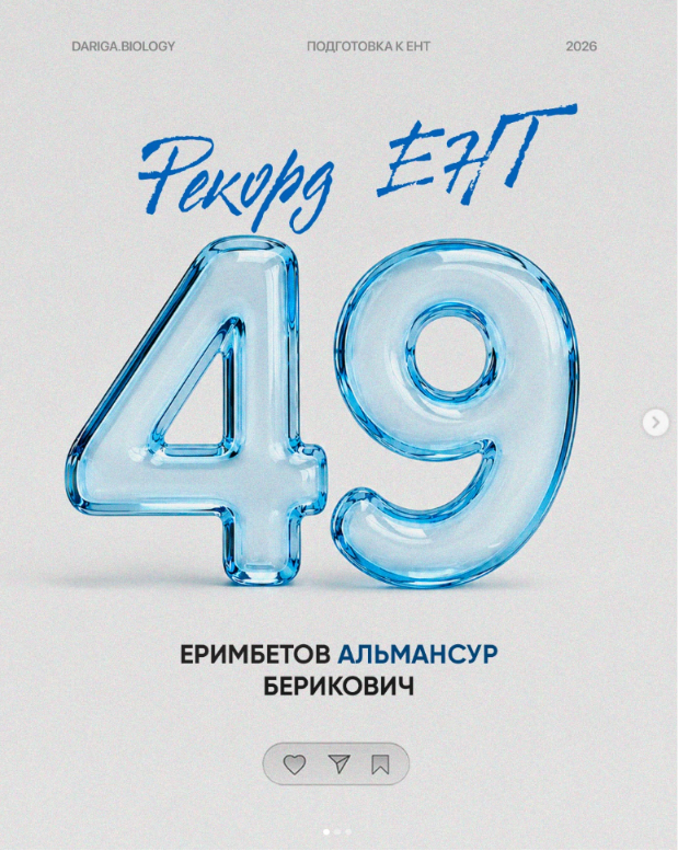 Результат ученика на ЕНТ