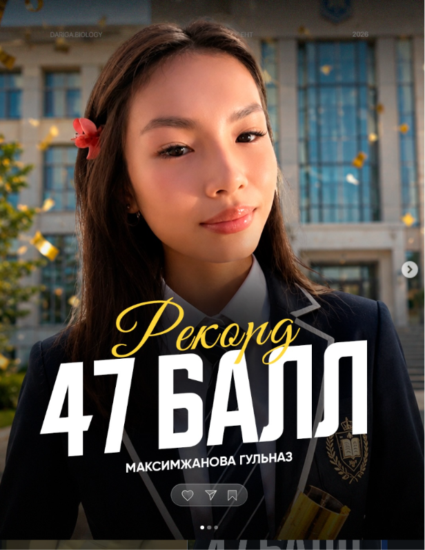Результат ученика на ЕНТ