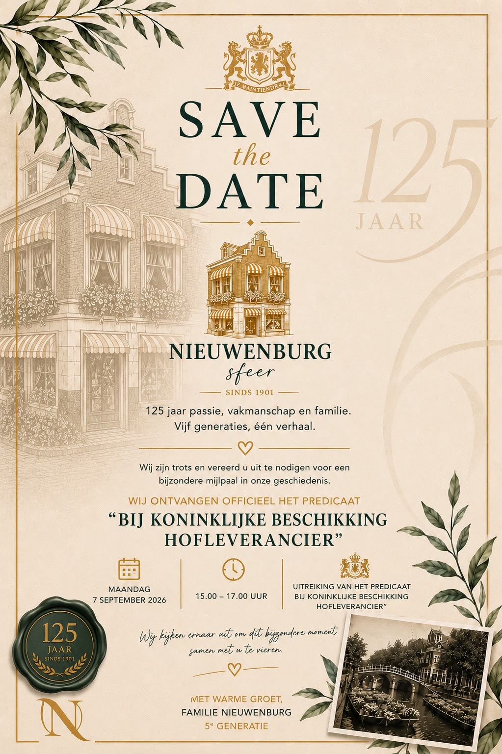 Save the date Nieuwenburg Sfeer