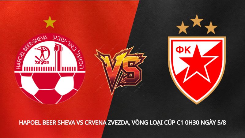 Soi kèo Hapoel Beer Sheva vs Crvena Zvezda, vòng loại Cúp C1 0h30 ngày 5/8