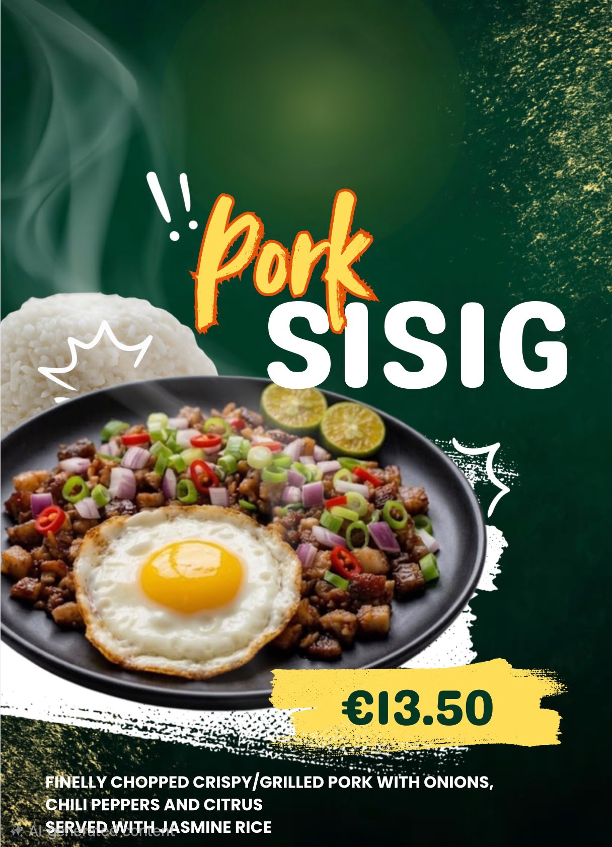 Pork Sisig + Riisi