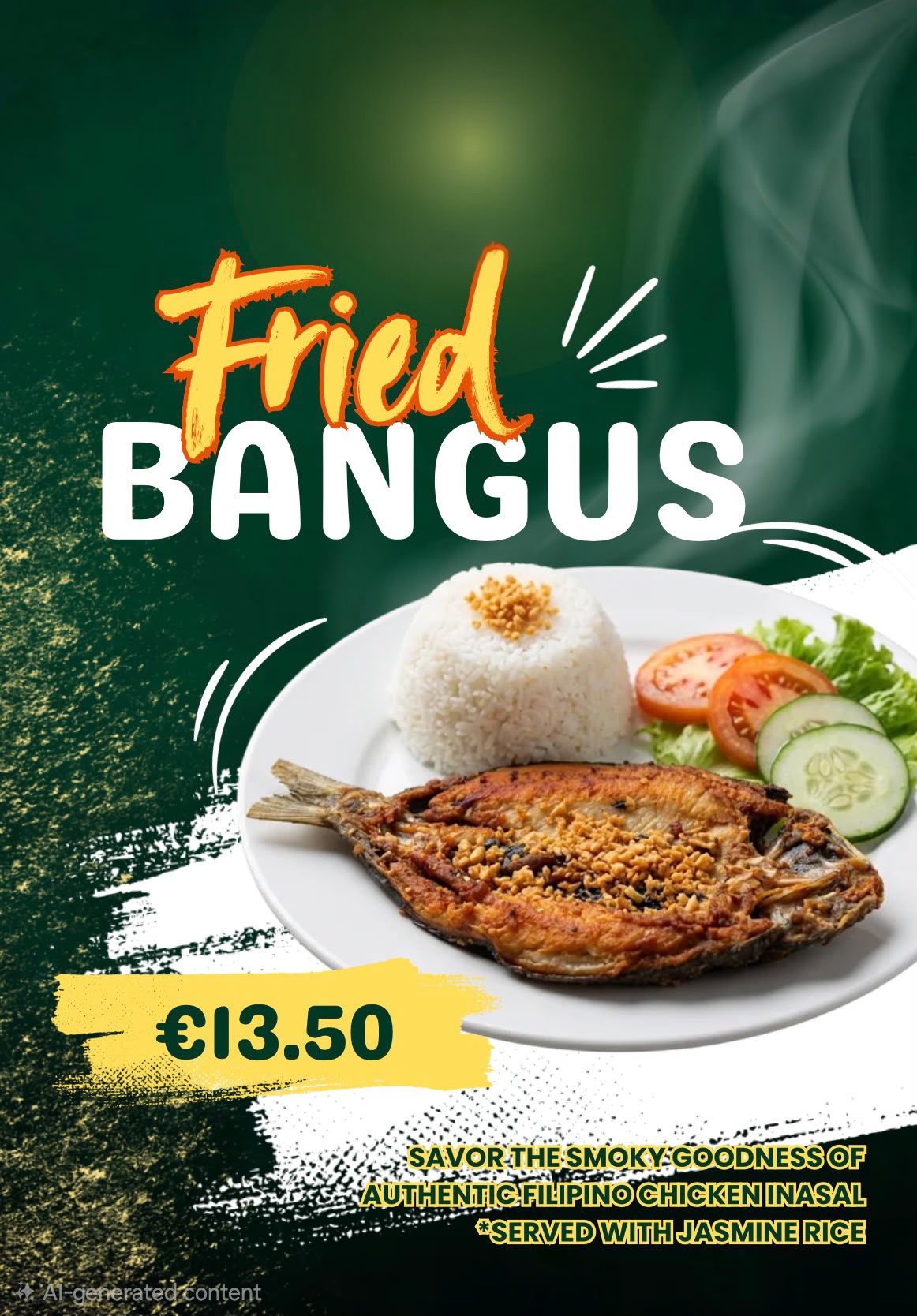 Fried Bangus + Riisi